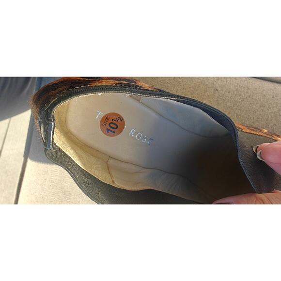 Animal print Taryn Rose Wedge round pumps sz 10.5 - Picture 8 of 8